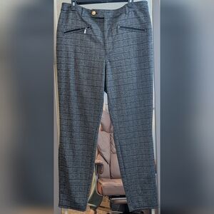 Simply Vera Vera Wang Gray Plaid Dress Pants